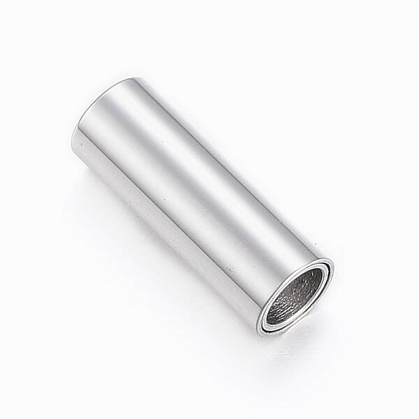 Tarnish Resistant Smooth 304 Stainless Steel Magnetic Clasps with Glue-in Ends