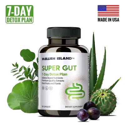 7 Day Cleanse - super Gut & Colon Support|Advanced Formula with Senna leaf & Lotus leaf extract|Contains 6 Billion Probio...