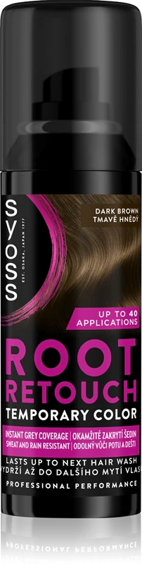 Syoss Root Color touch-up to cover regrowth in dark brown spray color 120 ml