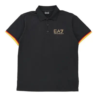 Ea7 Polo Shirt - Small Black Cotton