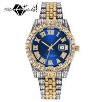 SilverMelody Hip Hop Watches for Men Iced-Out Bling Diamond Luxury Quartz Watches with Date