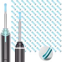 100 Pcs Silicone Ear Spoon Tips Ear Cleaner Otoscope Replacement Accessory Set Reusable Pick Ear Wax Removal Tips Kit for Ear...