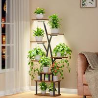 POZILAN Plant Stand Indoor with Grow Lights 8 Tier Indoor Plant Shelf, Corner Plant Stands for Indoor Plants, 51\