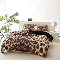 Leopard Print Bedding Set, 3 Counts/set Including 1 Count Duvet Cover & 2 Counts Pillowcase without Filler, Bedding Supplies ...