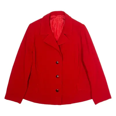 Womens Blazer Jacket Red 90s L