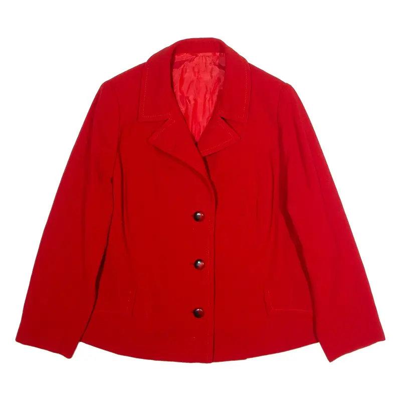 Womens Blazer Jacket Red 90s L