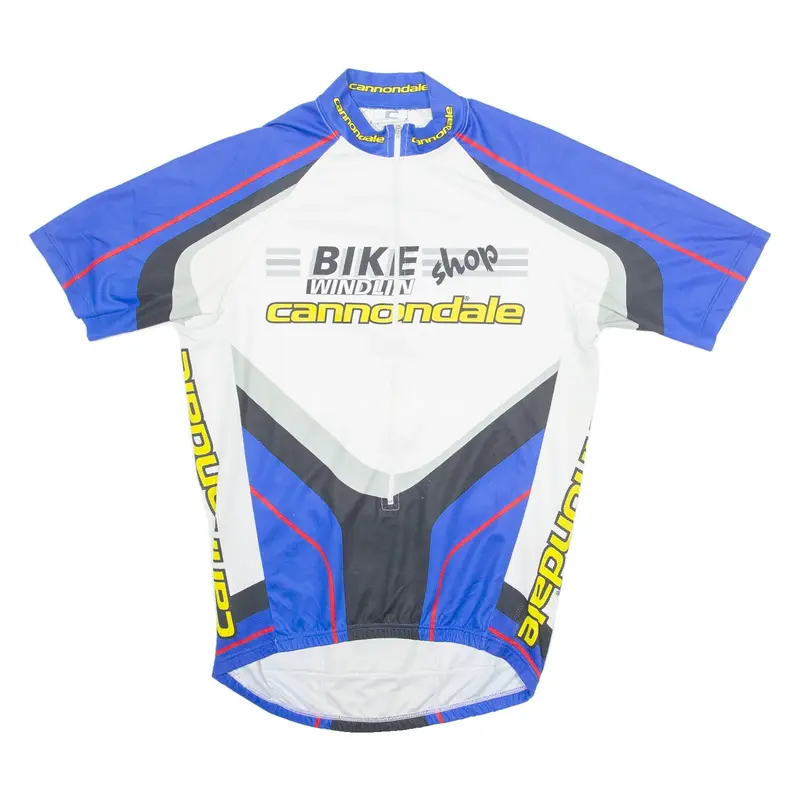 CANNONDALE Cycling Mens Jersey White 1/2 Zip M