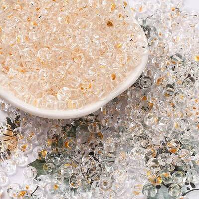 Baking Paint Transparent Colours Glass Round Beads