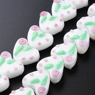 Opaque Handmade Bumpy Lampwork Beads Strands