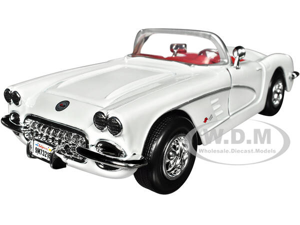 1959 Chevrolet Corvette C1 Convertible White with Red Interior \