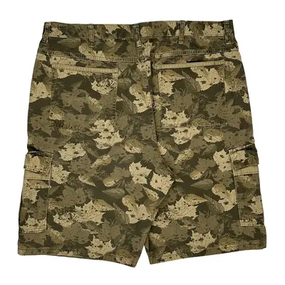 Leaf Pattern Wrangler Cargo Shorts - 38W 10L Camo Cotton | Size: 38″ waist