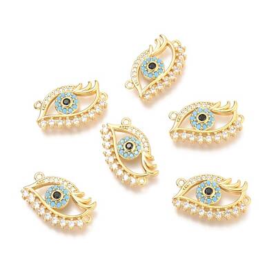 Brass Micro Pave Colorful Cubic Zirconia Pendants