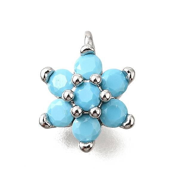 Brass Micro Pave Cubic Zirconia Pendants