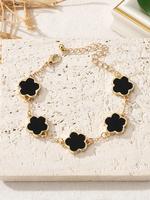 Fashion Flower Design Bracelet, Fashion Jewelry for Party, Daily Clothing Decor, Trendy All-match & Exquisite Jewelry for Bir...