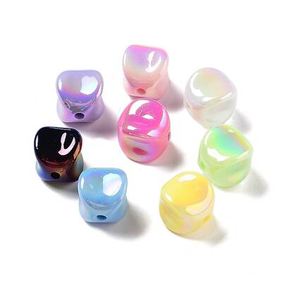 UV Plating Iridescent Acrylic Beads