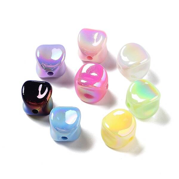 UV Plating Iridescent Acrylic Beads