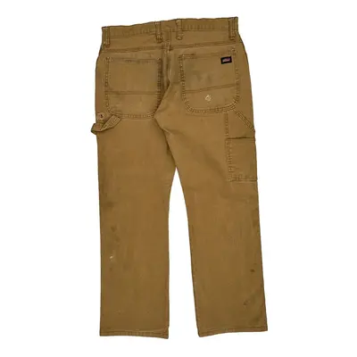 Dickies Carpenter Trousers - 34? Waist Brown Cotton Blend