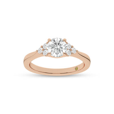 Eldra Illusion Trilliant Round Lab Grown Diamond Engagement Ring | 14K Rose Gold 2 3/4 CT. TW.