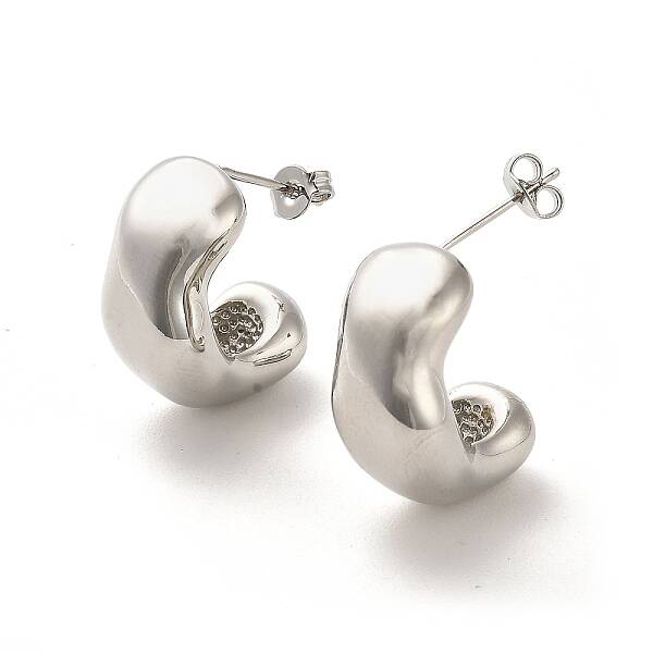 Rack Plating Brass Stud Earrings