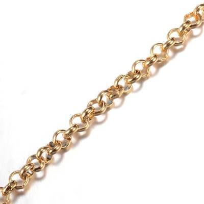 3.28 Feet Ion Plating(IP) 304 Stainless Steel Rolo Chains