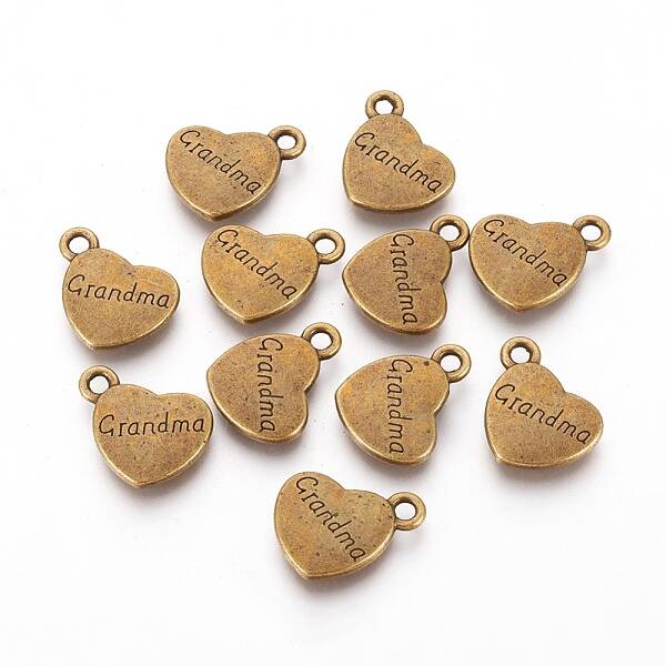 Mother's Day Tibetan Style Alloy Pendants