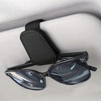 Car Sun Visor Storage Clip for Summer Fall Gift, Universal Car Sunglasses Clip, Automotive Glasses Clip, PU Leather Glasses H...