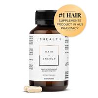 JSHealth Hair + Energy 2 Months Supply | Hair Vitamins Supplement for Daily Vitality | Advanced Formula