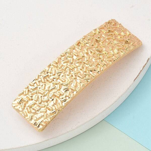 Texture Rectangel Alloy Hair Barrettes