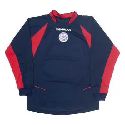 ASD Father Angelini Abruzzo Mens Jersey Blue Long Sleeve V-Neck L