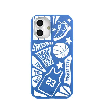 Electric Blue Ball Season iPhone 16 Case