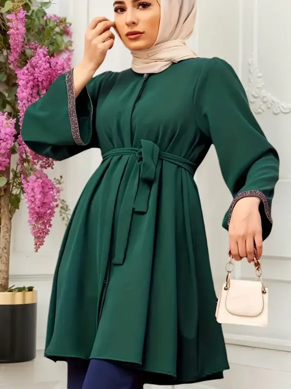 Elegant Long Sleeve Shirt for Women, Loose-Fitting Casual Blouse, All-Season Modest Style, Versatile and Comfortable Top