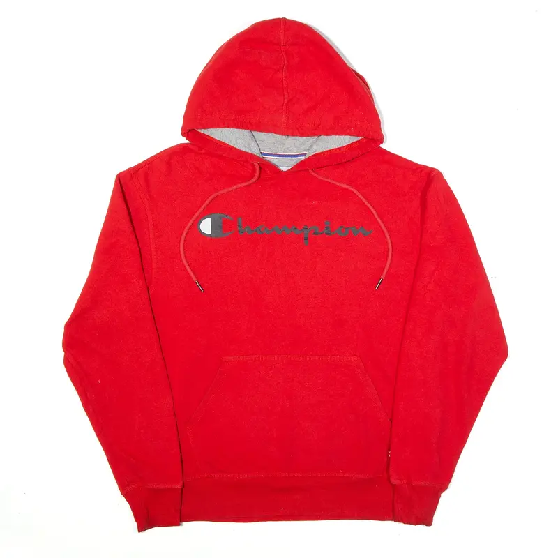 CHAMPION Hoodie Red Pullover Mens M