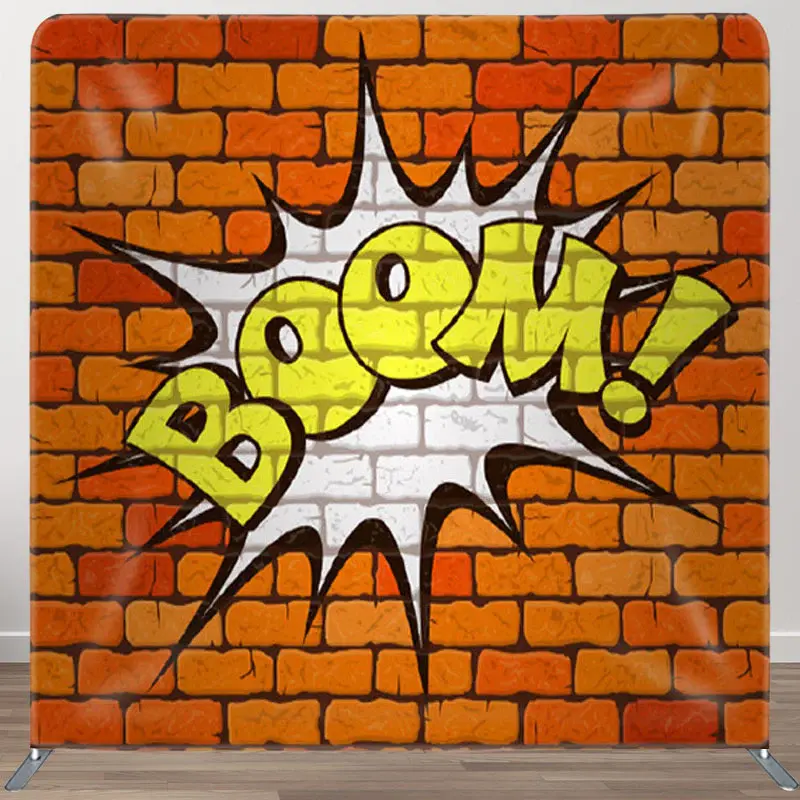Aperturee Boom Simple Red Brick Wall Backdrop For Party Decor - Aperturee