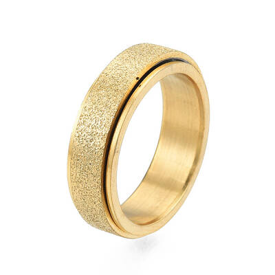 201 Stainless Steel Sand Blast Rotating Finger Ring
