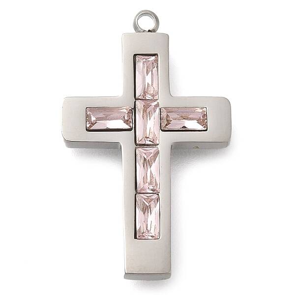 304 Stainless Steel Rhinestone Charms