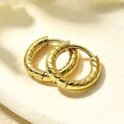 304 Stainless Steel Hoop Earrings for Women
