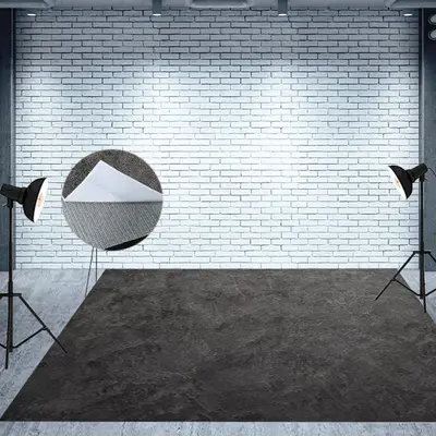 Abstract Black Grey Pattern Fabric Floor Backdrop - Aperturee