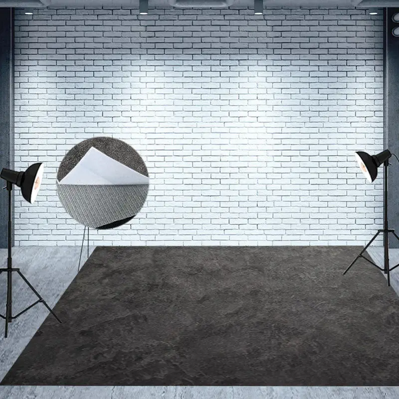 Abstract Black Grey Pattern Fabric Floor Backdrop - Aperturee