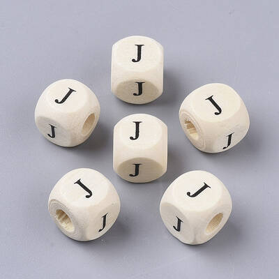 Printed Natural Wood Beads