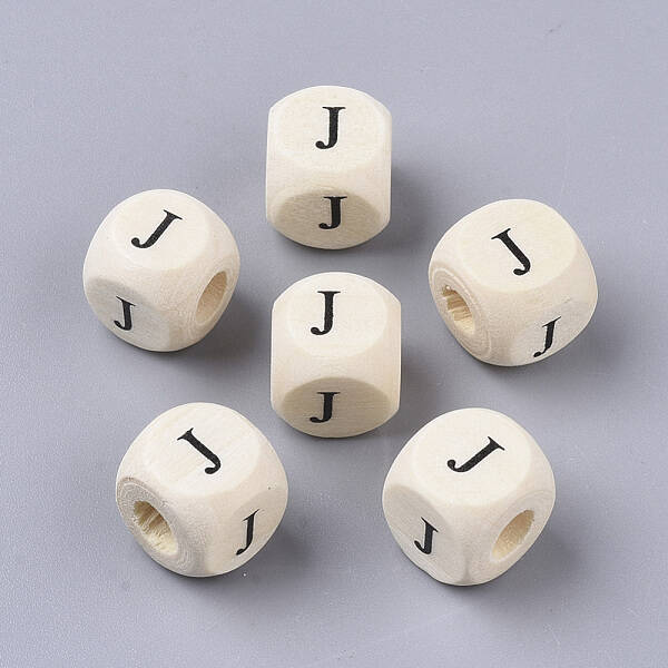Printed Natural Wood Beads