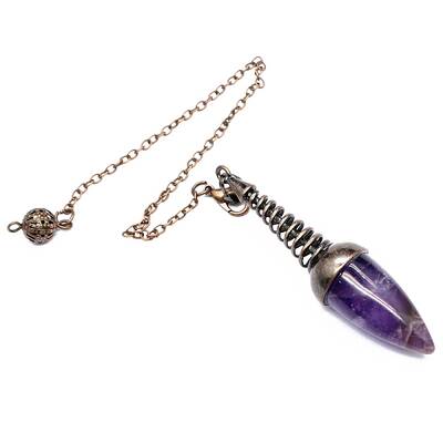 Natural Amethyst Dowsing Pendulum Big Pendants