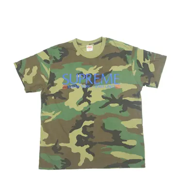 SUPREME Camo T-Shirt Green Short Sleeve Mens M