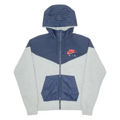 NIKE AIR Mens Grey Hoodie Full Zip L