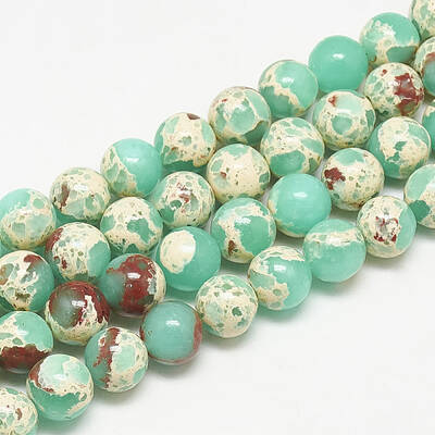 Synthetic Imperial Jasper Beads Strands