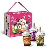 O's Bubble Instant Boba Tea Party Kit - 6 Servings, 3 Flavors of Boba Pack, Real Boba Tea and Ambient Storage, Party Time Dri...