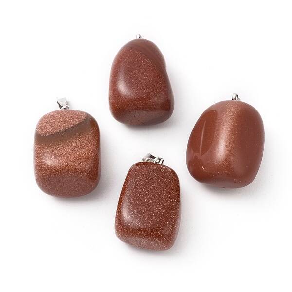 Synthetic Goldstone Pendants