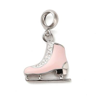 Rhodium Plated 925 Sterling Silver Enamel European Dangle Charms