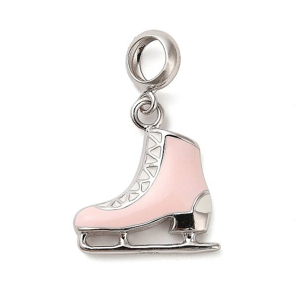 Rhodium Plated 925 Sterling Silver Enamel European Dangle Charms