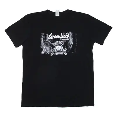 GILDAN Greenfield Festival Mens Band T-Shirt Black L
