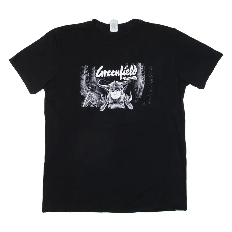 GILDAN Greenfield Festival Mens Band T-Shirt Black L